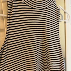 Mossimo Supply Co. Black and White Striped Tank Top
